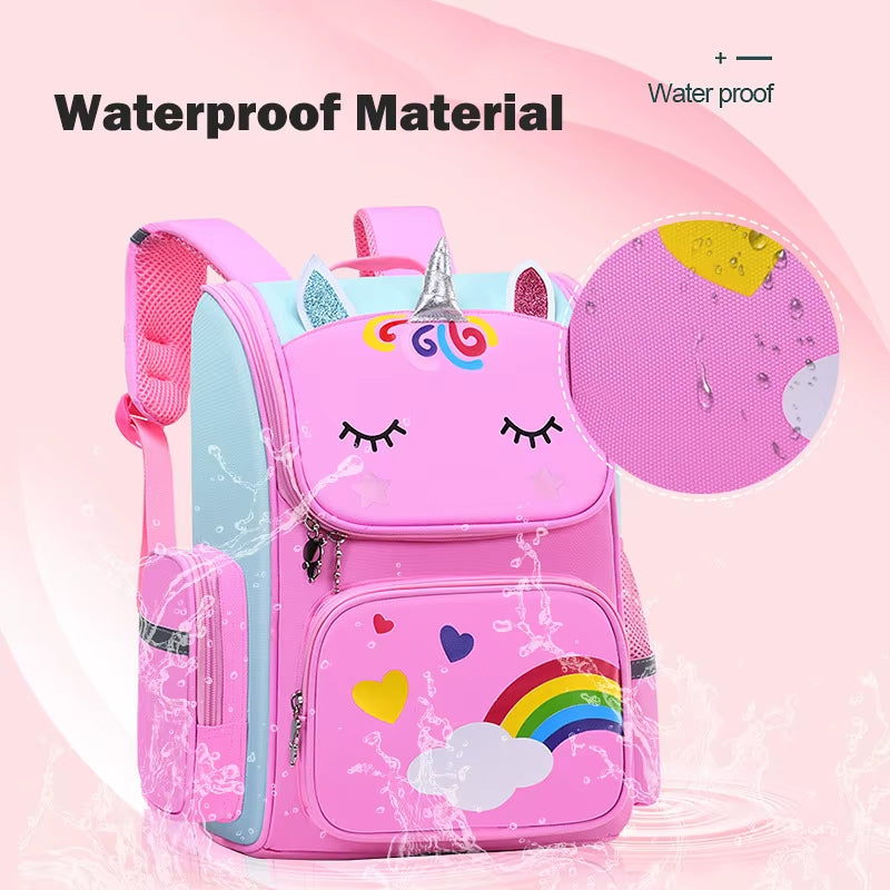 Unicorn Kids School Backpack – Waterproof Polyester