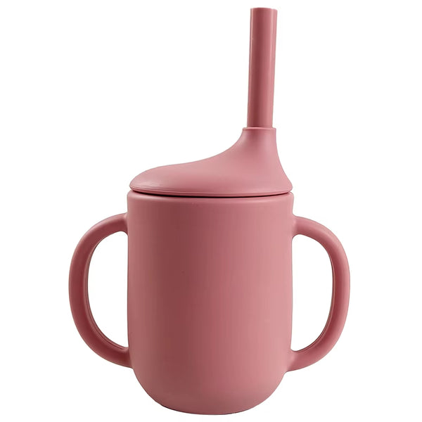 Momo Tots Silicone Straw Training Cup with Handles - 210ml| Large