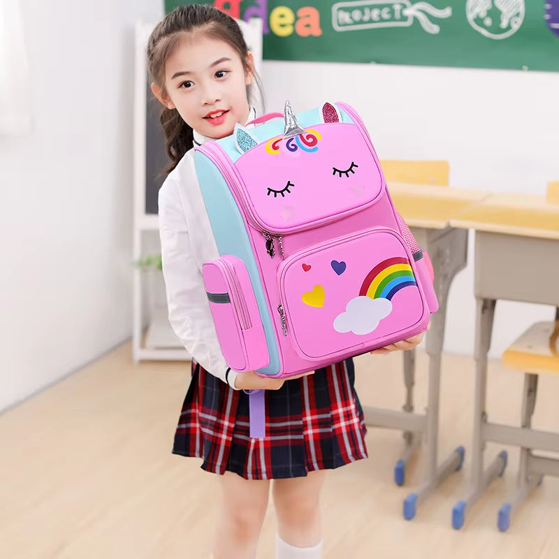 Unicorn Kids School Backpack – Waterproof Polyester