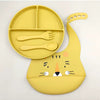 4 Piece Baby Silicone Feeding Set – BPA Free – Bib, Plate, Spoon & Fork