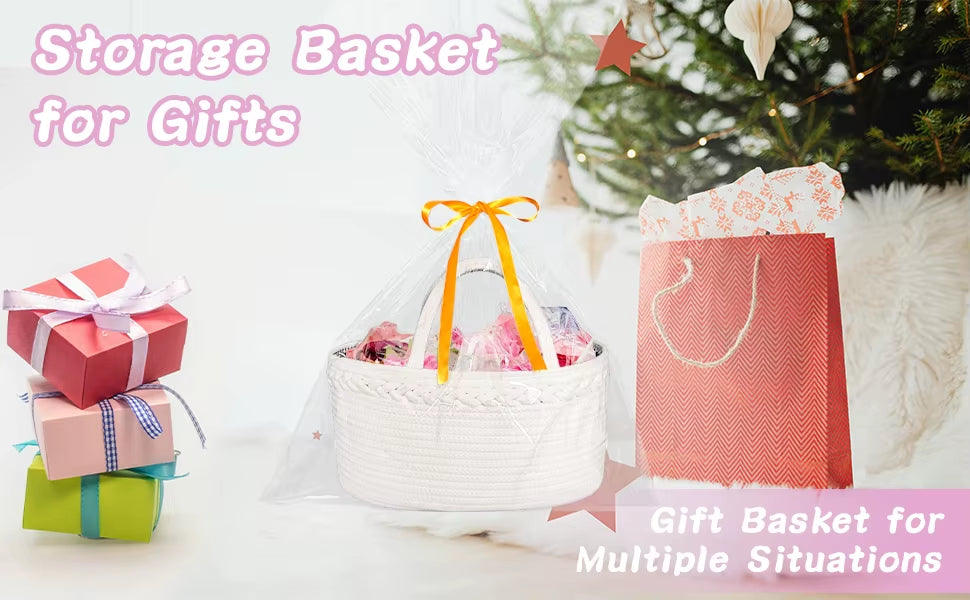 Woven Storage Caddy – Multi-Purpose Organiser Basket with Handles