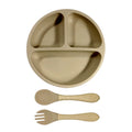 Silicone Plate with Spoon & Fork