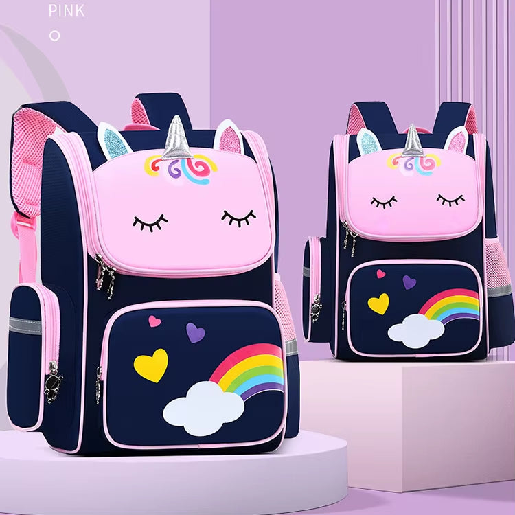 Unicorn Kids School Backpack – Waterproof Polyester