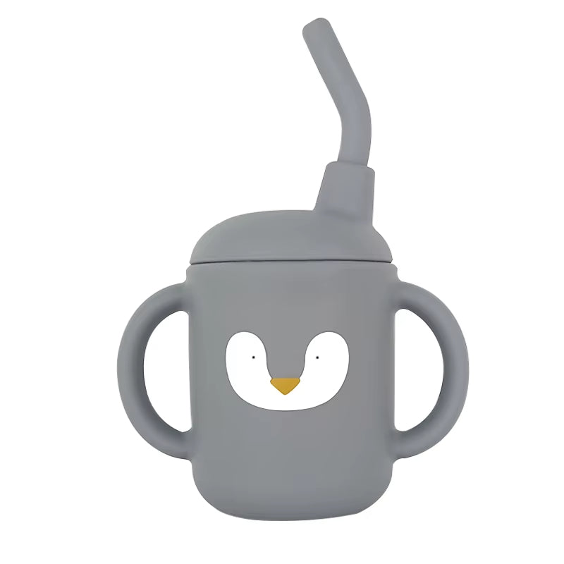 Silicone Cup with Straw & Sippy Lids