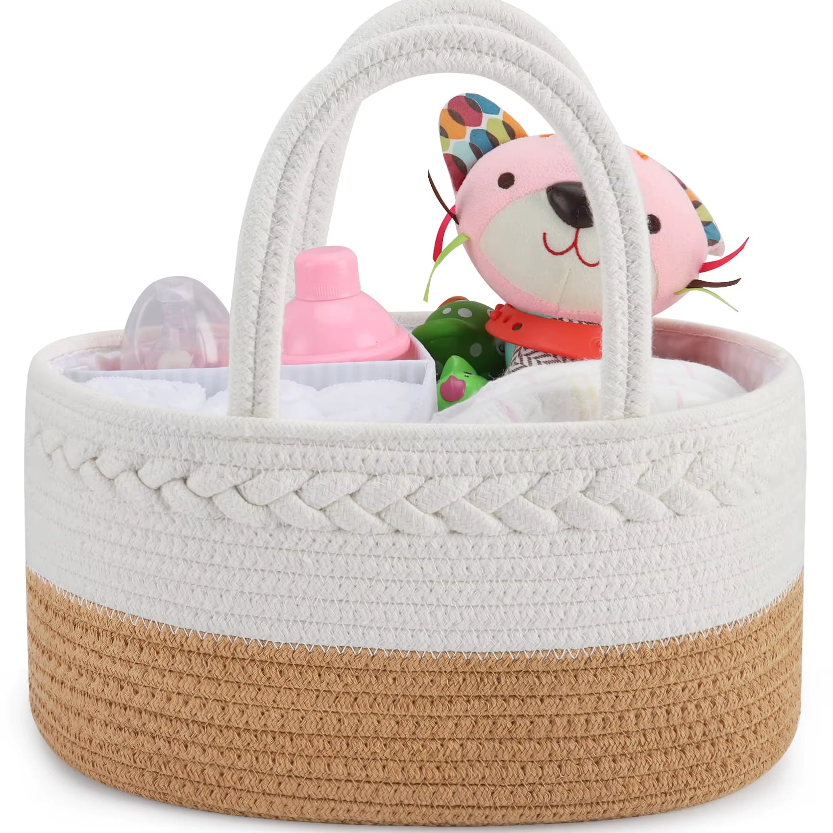 Woven Storage Caddy – Multi-Purpose Organiser Basket with Handles