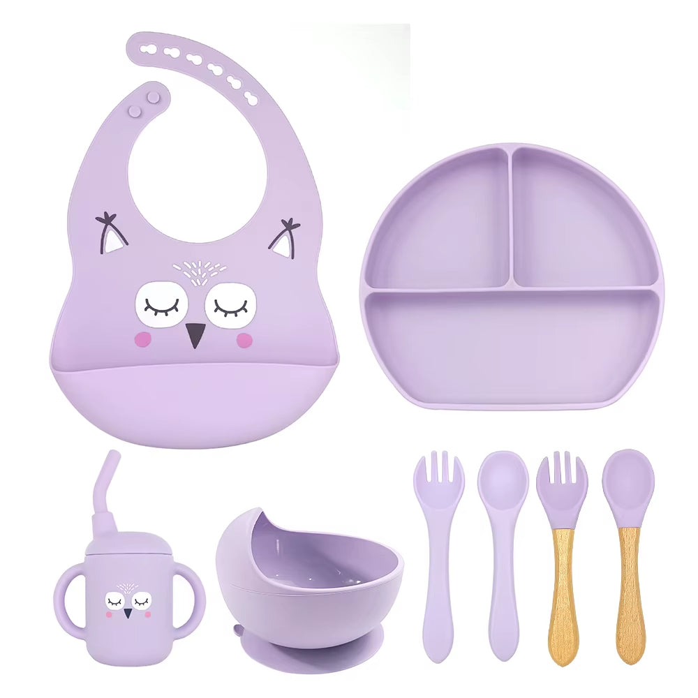 8-Piece Silicone Feeding Set