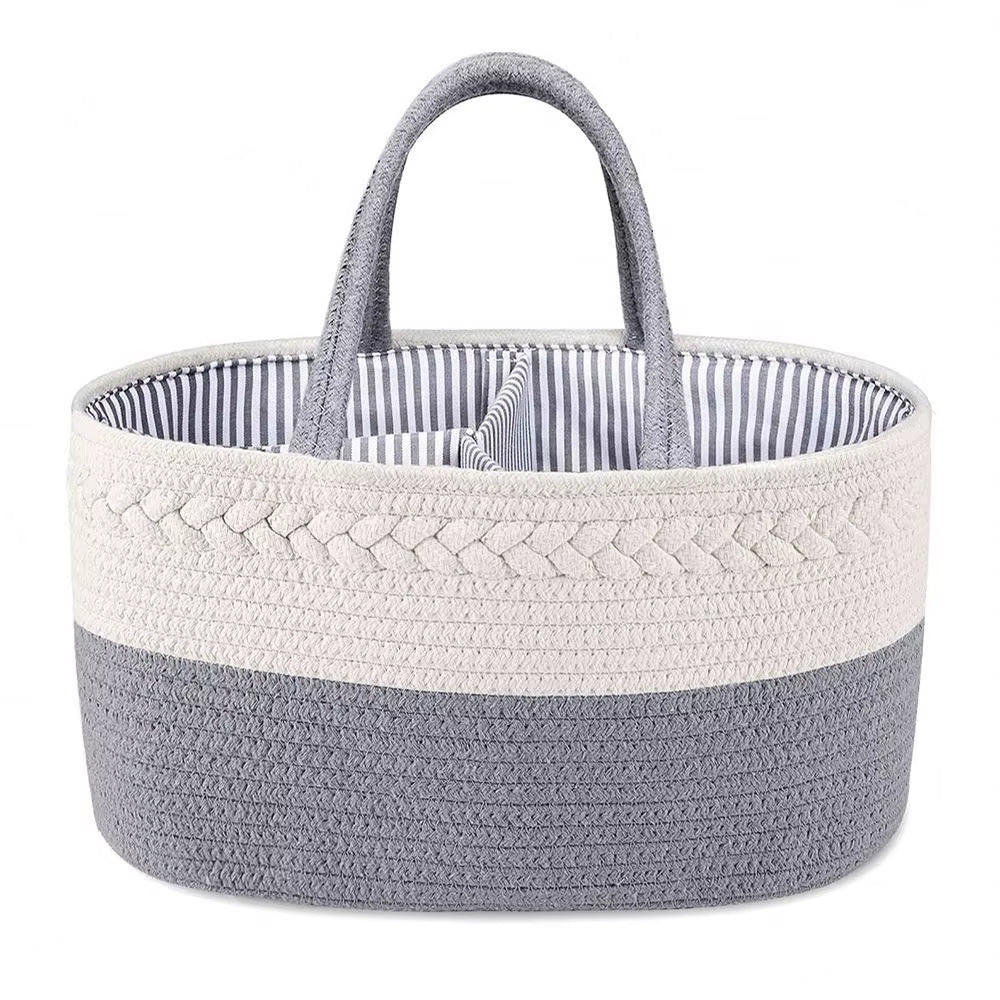 Woven Storage Caddy – Multi-Purpose Organiser Basket with Handles
