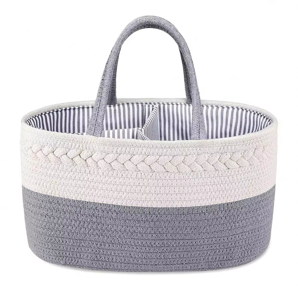 Woven Storage Caddy – Multi-Purpose Organiser Basket with Handles