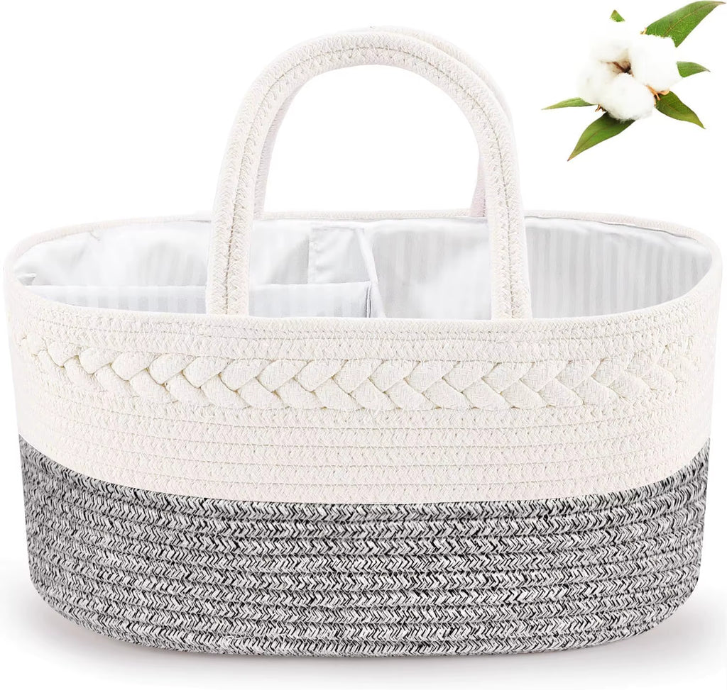 Woven Storage Caddy – Multi-Purpose Organiser Basket with Handles