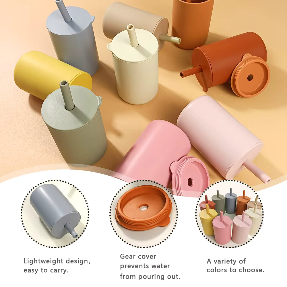 Baby Silicone Straw Cup