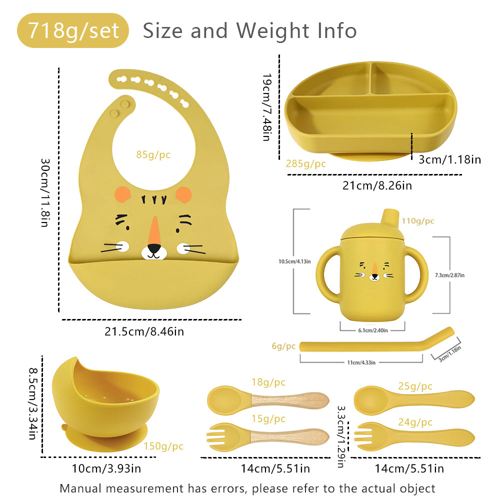 8-Piece Silicone Feeding Set