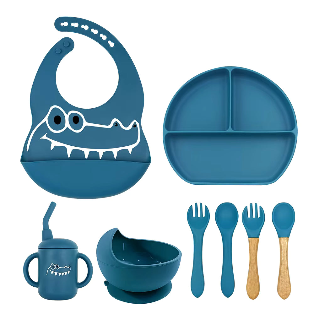 8-Piece Silicone Feeding Set