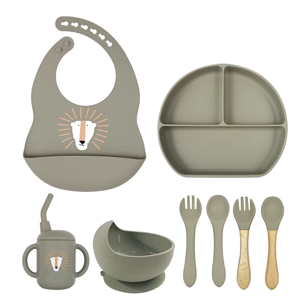 8-Piece Silicone Feeding Set