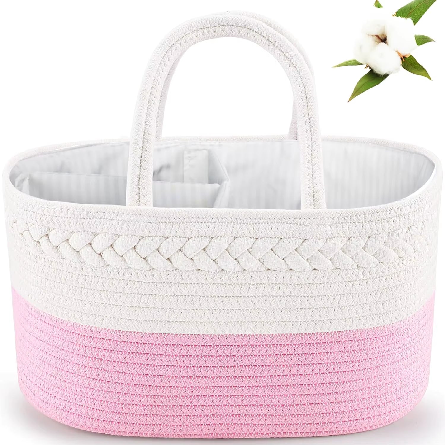 Woven Storage Caddy – Multi-Purpose Organiser Basket with Handles