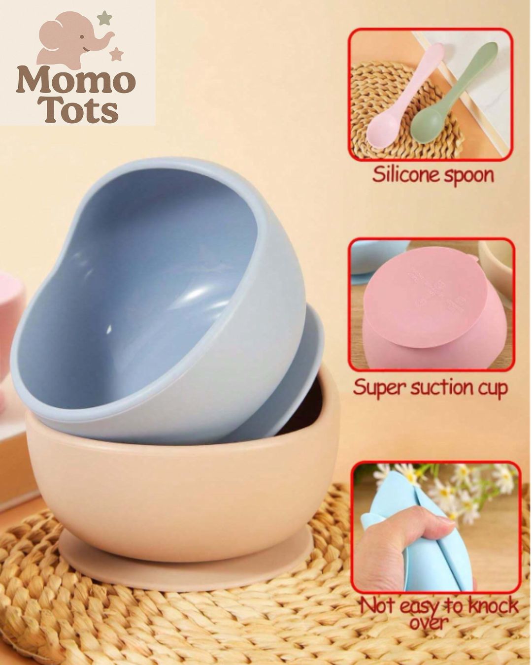 Silicone Bowl with Silicone Spoon