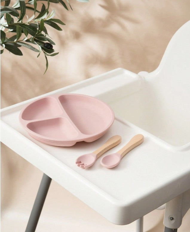 Silicone Plate with Cutlery