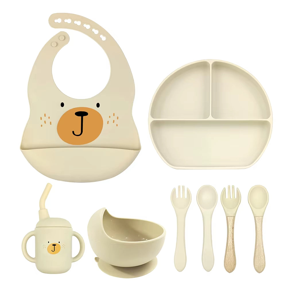 8-Piece Silicone Feeding Set