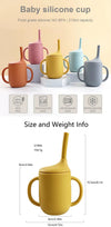 Momo Tots Silicone Straw Training Cup with Handles - 210ml| Large