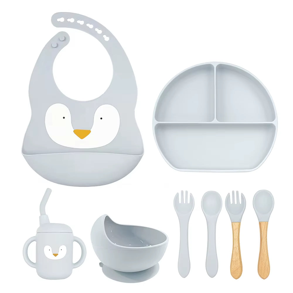 8-Piece Silicone Feeding Set