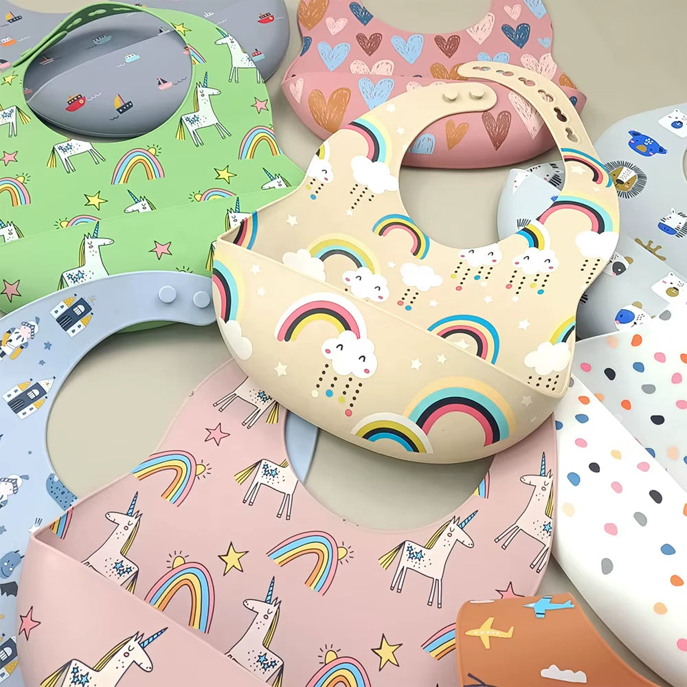Silicone Baby Bib – Waterproof Food Catcher | Momo Tots
