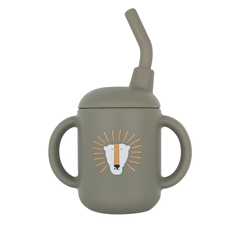 Silicone Cup with Straw & Sippy Lids